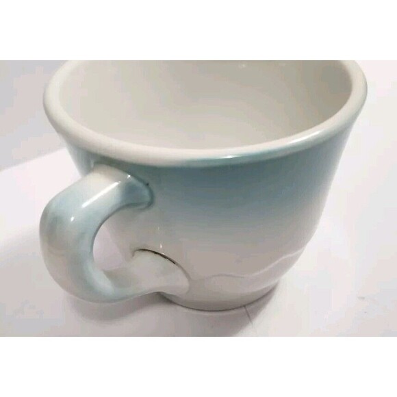 Vintage Jackson Custom China Mug  Turquoise Fade On White - Picture 2 of 7